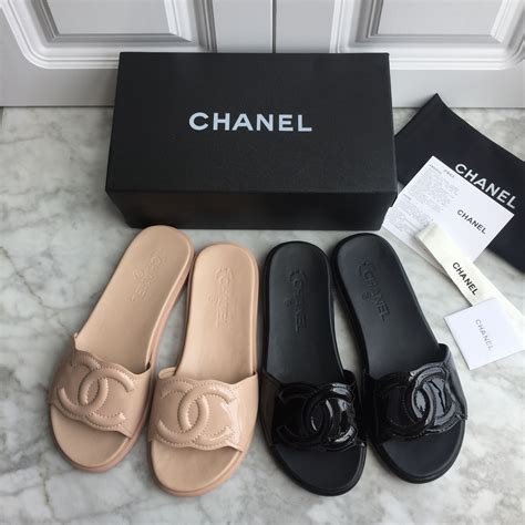 chanel slippers geel|vintage Chanel slippers.